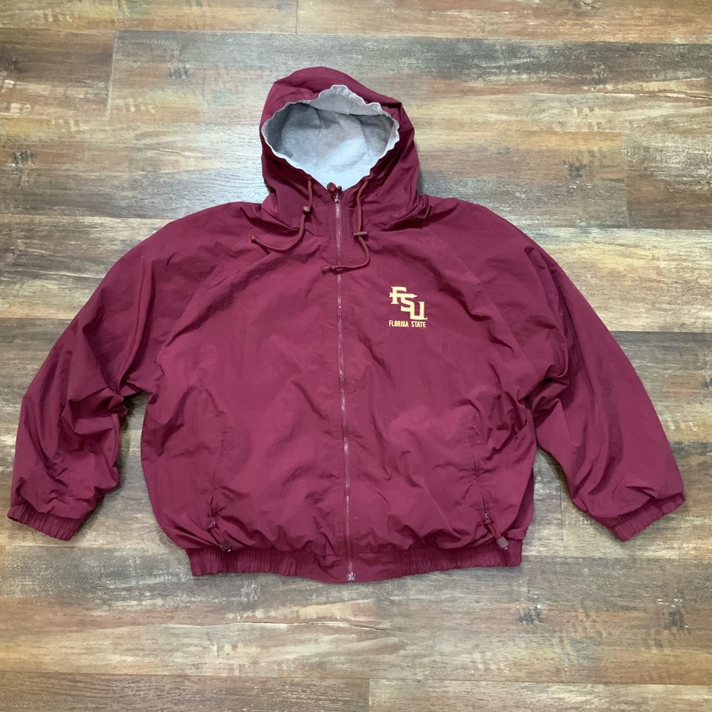 FSU HOODED WINDBREAKER JACKET SIZE 2Xl